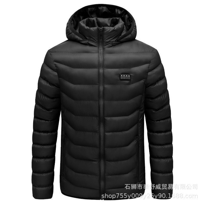 Los fabricantes venden al por mayor ropa de algodón con calefacción inteligente de invierno, ropa de algodón con calefacción eléctrica cálida, cuatro controles, 19 zonas, ropa de algodón con calefacción eléctrica