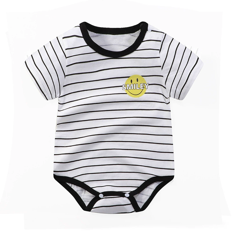 Short-Sleeve Baby Romper Summer Bodysuit, Newborn Girls, Thin Lightweight, 59–90 cm