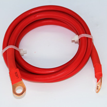 純銅單根25平方銅芯電瓶線電線連接延長線1條紫銅軟線帶銅鼻頭子