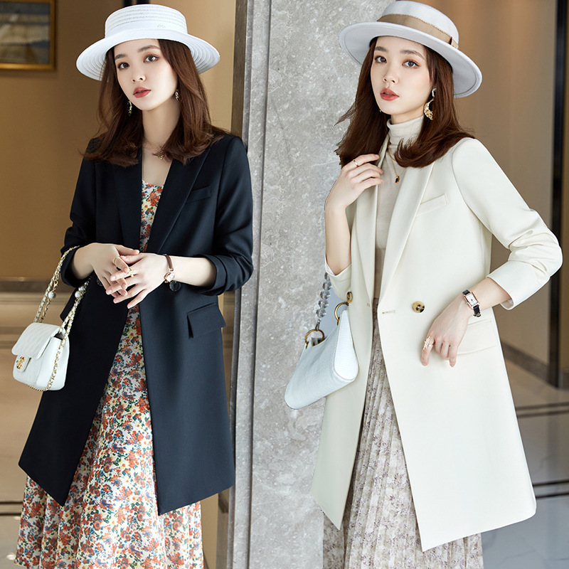 Suit Trenchcoat Women's Spring and Autumn New High-end Suit Jacket Korean Style New Loose khaki Suit Coat Jacket