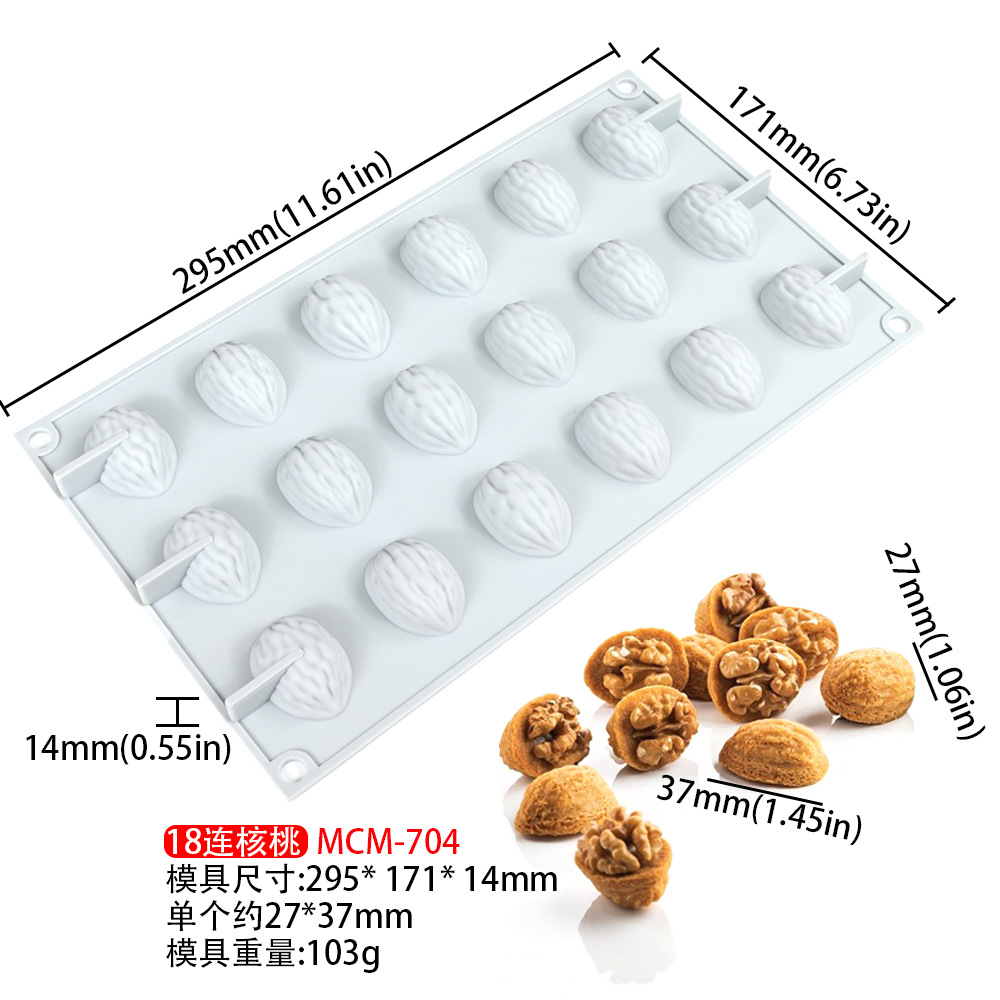 Fruta simulada Luchu Molde de silicona Castaño Ramas de maní Molde de pastel Queso de concha Molde de decoración de plato chino