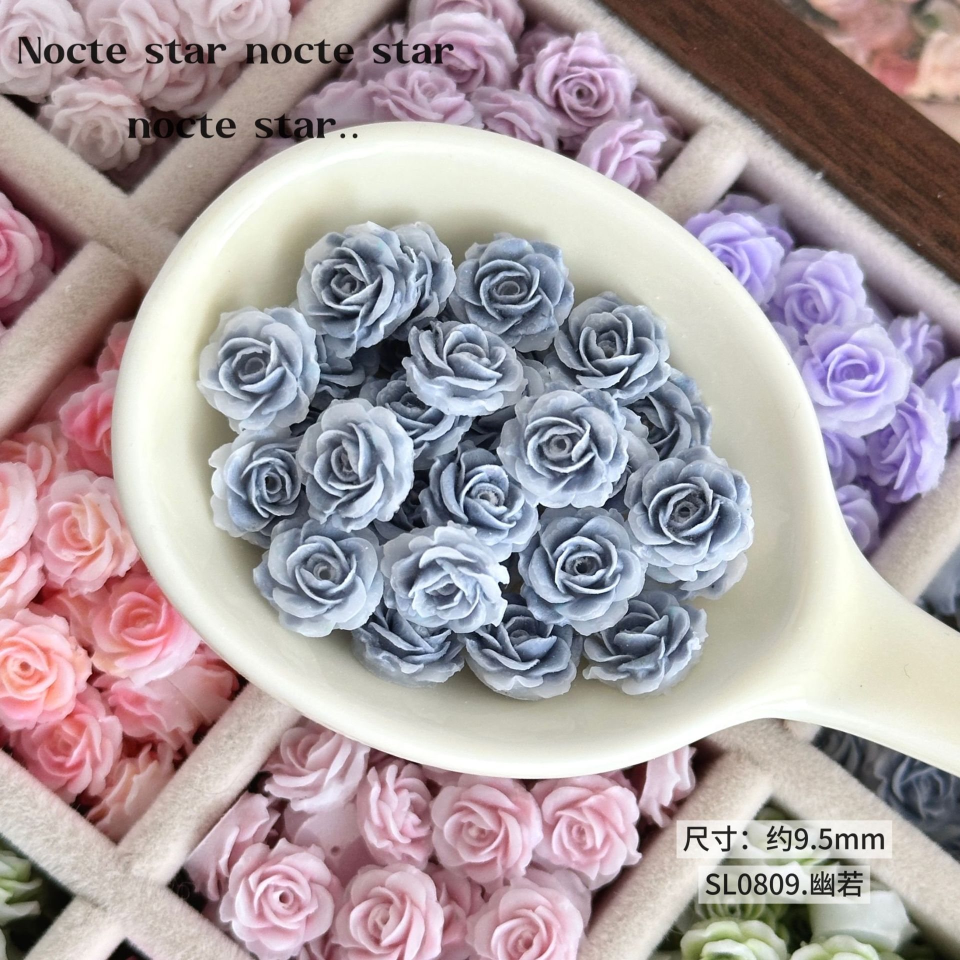 キャンディーカラーの多用途樹脂造花手作り diy 花ビーズアクセサリー材料ハンドブレスレットルースビーズブレスレットアクセサリー