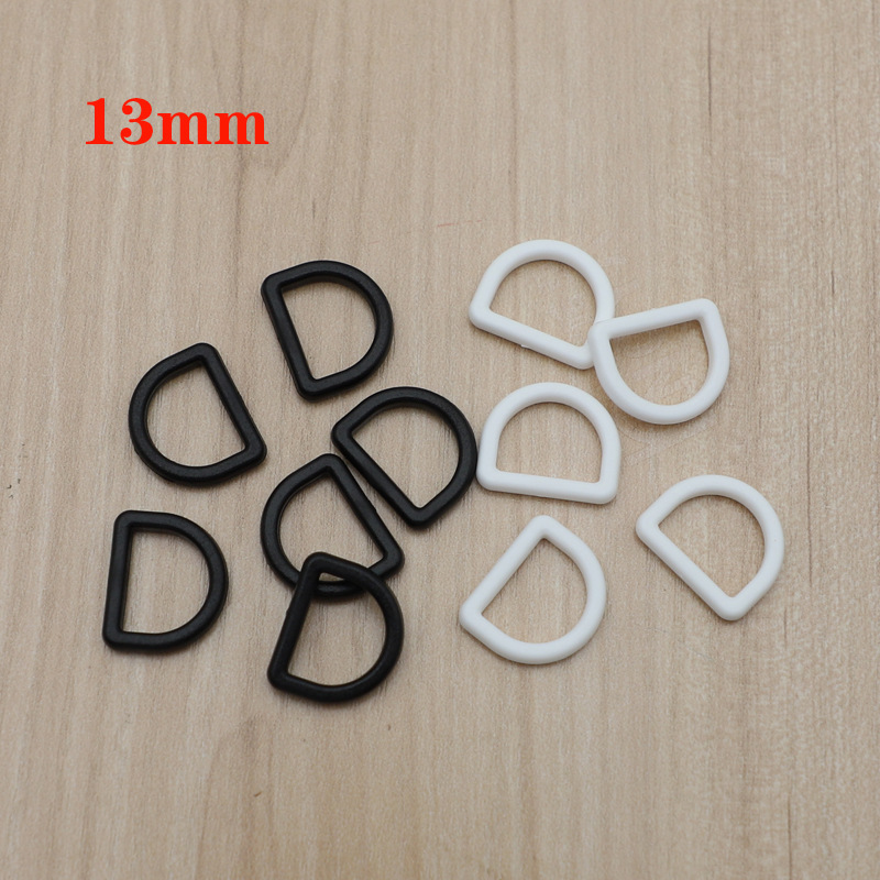 New 13mm Plastic D Ring Buckle Semi-circular D Buckle Back Belt Buckle Buckle Accessories F027-13 Spot Black White New 13mm Plastic D Ring Buckle Semi-circular D Buckle Back Belt Buckle Buckle Accessories F027-13 Spot Black White
