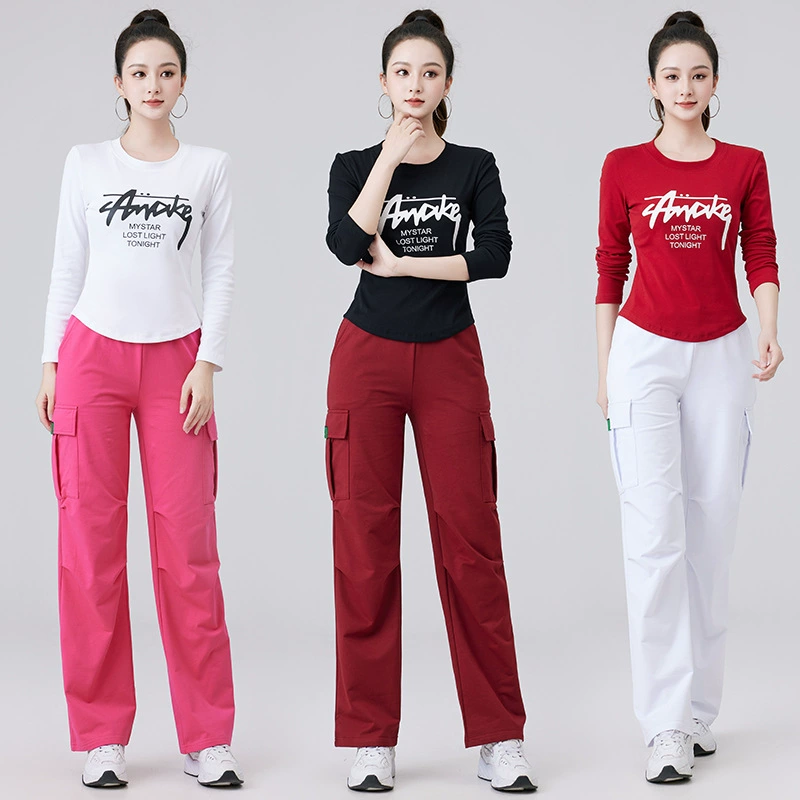 Новый осенний и зимний квадрат танцевальный костюм с круглым вырезом