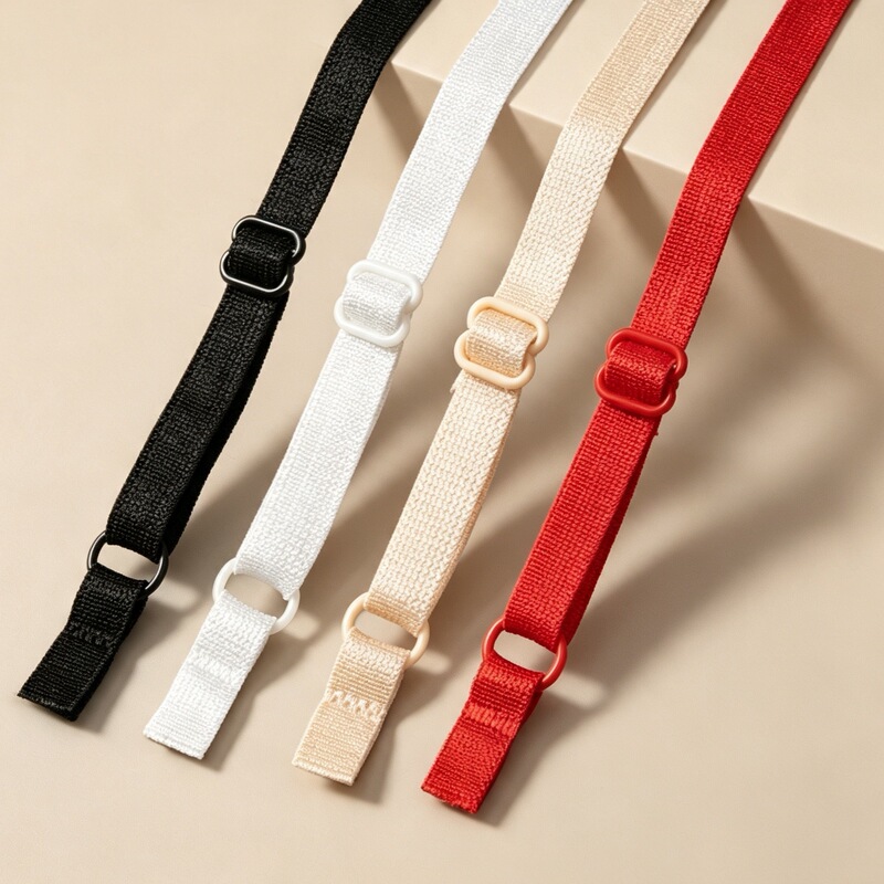 Cross-border adjustable polyester bra straps, ready-made shoulder straps, bra straps, suspenders, dance costume straps Cross-border adjustable polyester bra straps, ready-made shoulder straps, bra straps, suspenders, dance costume straps