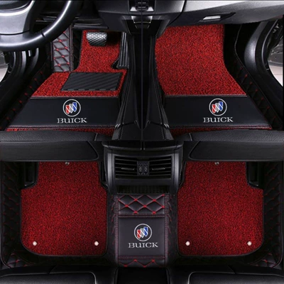 for Buick Excelle, Buick Excelle | Modelə uyğun ayaqaltı - yinglang10-14-years-double-layer-black-and-red-black-and-red-silk-loop