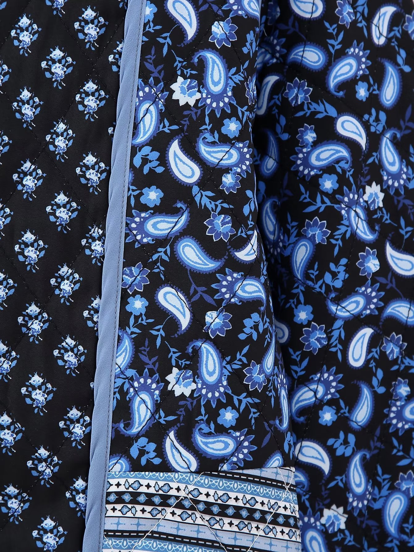 Women's Reversible Printed Jacket Lightweight Autumn Cotton Coat_voghion.com