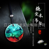 Creative ethnic fashionable resin, necklace, nail decoration, round decorations, pendant, wholesale