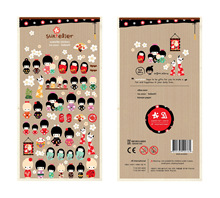 韩国suatelier贴纸1010和服娃娃手账帐素材儿童相册文具装饰