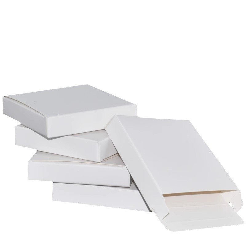 23.5-25cm punto transfronterizo pequeña caja blanca caja de cartón blanco máscara al por mayor caja de cartón blanco impresa LOGO