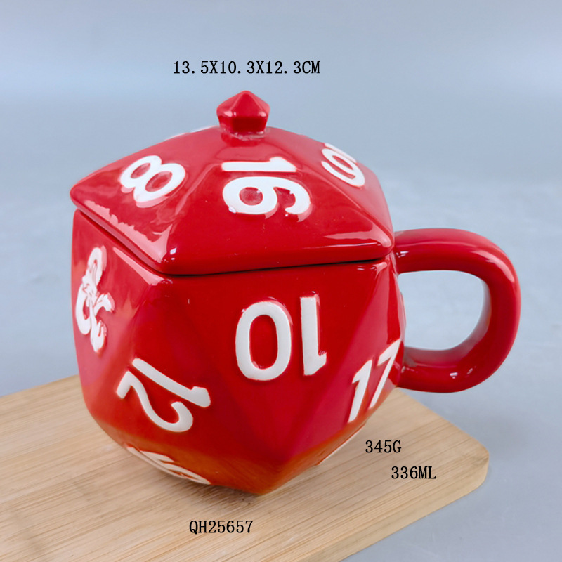 Mahjong dice taza de cerámica taza de desayuno taza de café de color taza de oficina taza de agua digital creativa taza de marca
