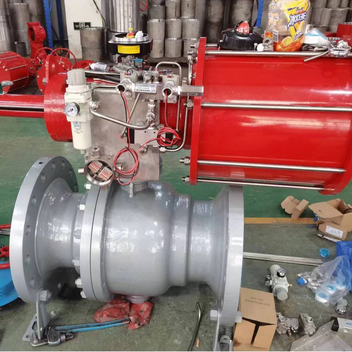 气动控球阀气缸带手动拨叉式执行器Q647HYF 批发 圣汉斯福斯克