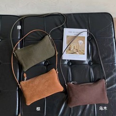 高级感牛皮时尚迷你信封包小众设计简约小包通勤中古包单肩斜跨包