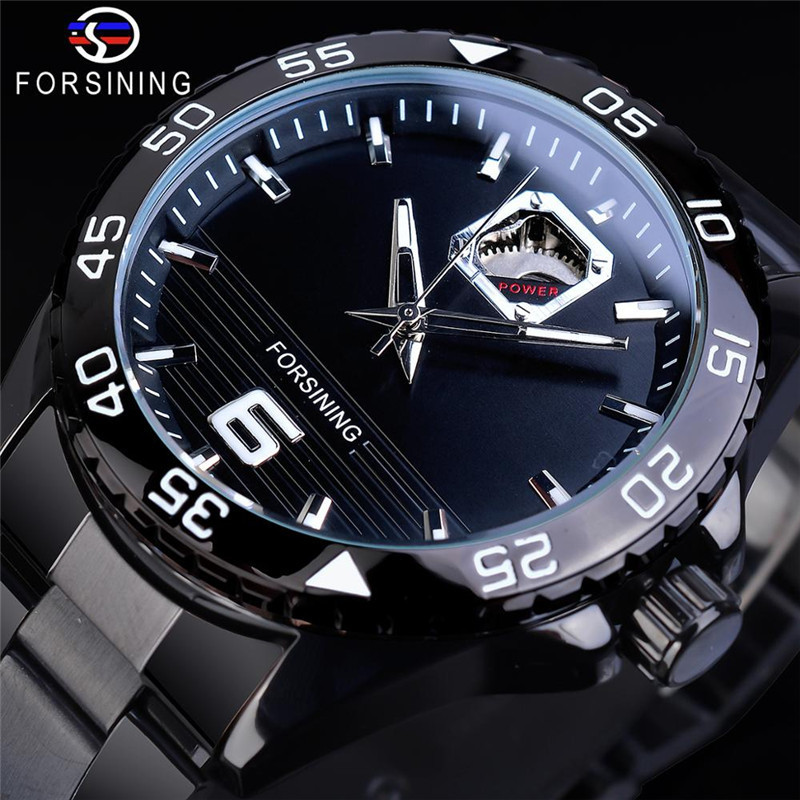 Men's Skeleton Mechanical Watch Style Fashionable Casual Automatic Movement_voghion.com