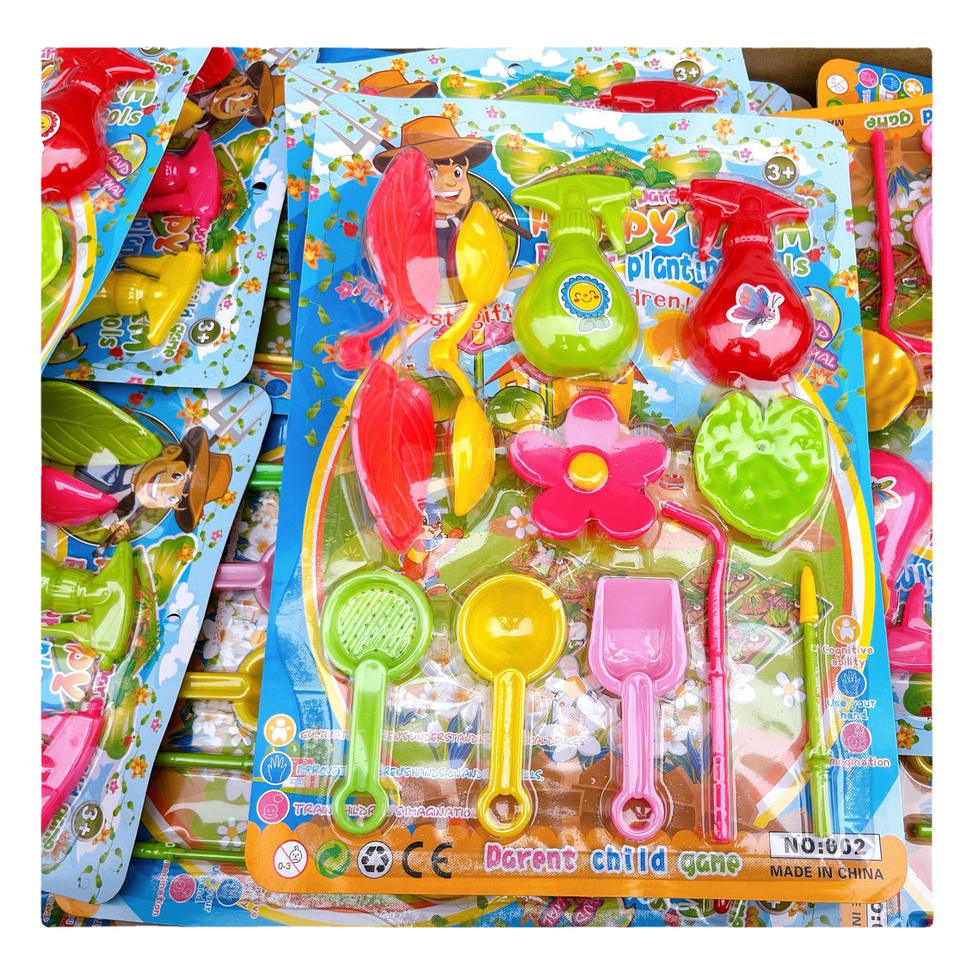 Mini juego de jardín para niños, simulación de anillo, ducha de la casa, suministro de juguetes de flores falsas, tienda de dos yuanes al por mayor