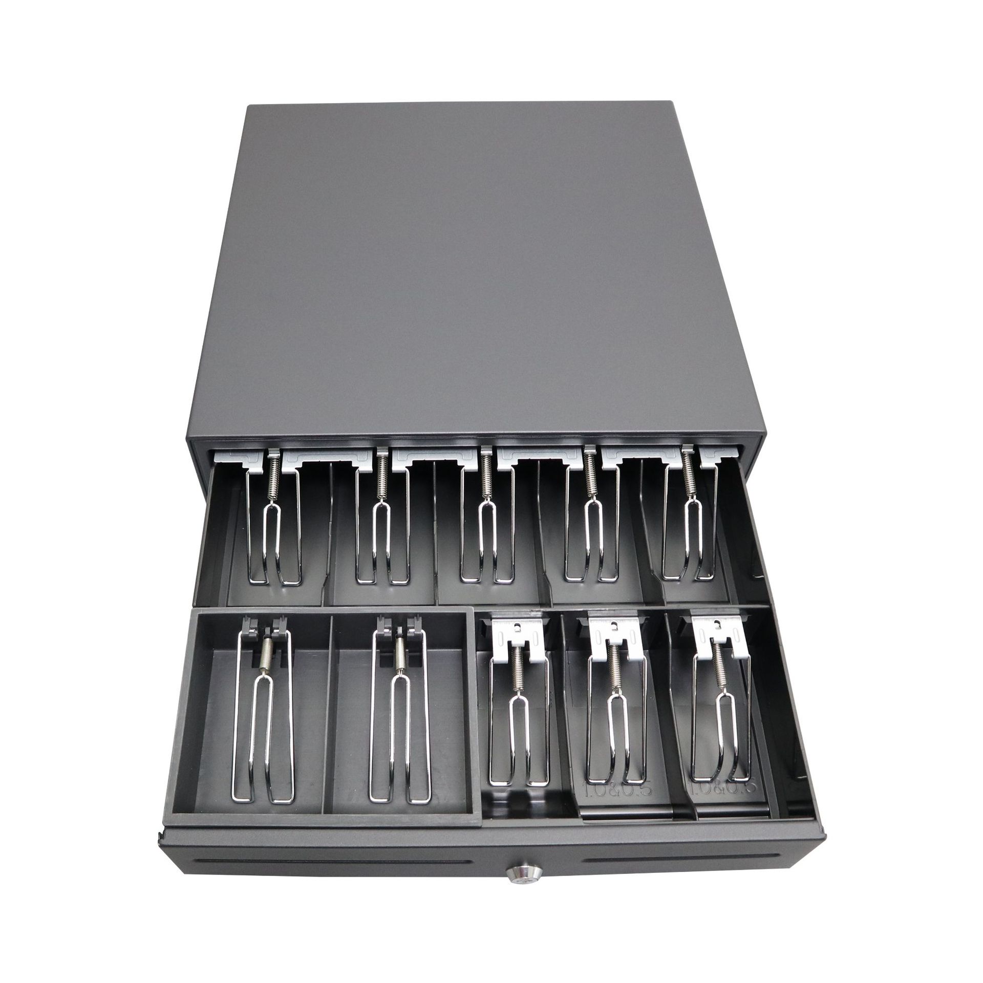 博强钱箱工厂批发BQ400AL十纸币全纸币金属超市收款银箱钱柜带锁