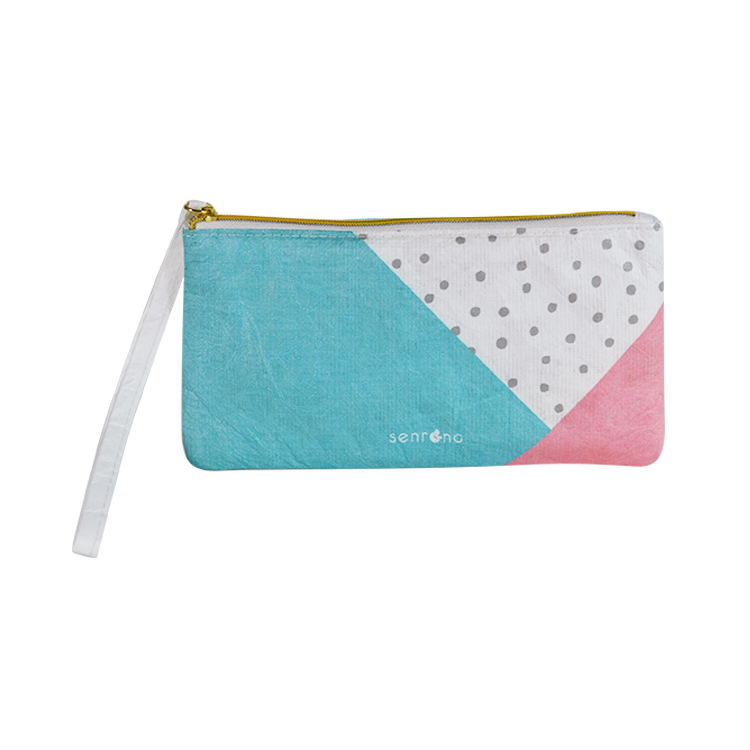 可定制小型拼接色拉链手机包晚宴包 美国杜邦纸tyvek数码印刷