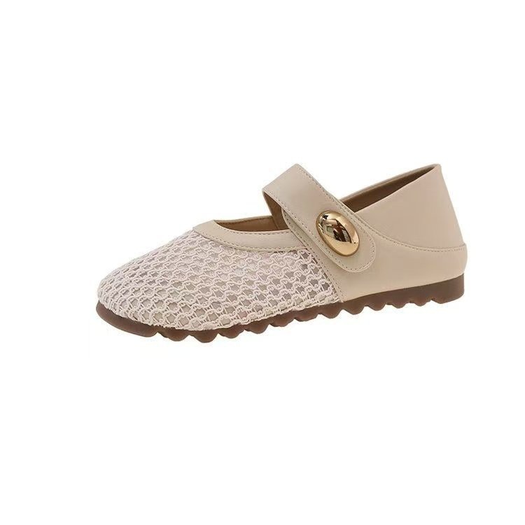 Zapatos de pescador transpirables con suela suave 2026 nuevos zapatos de verano de malla de un pie dos zapatos franceses Marie-Zhen