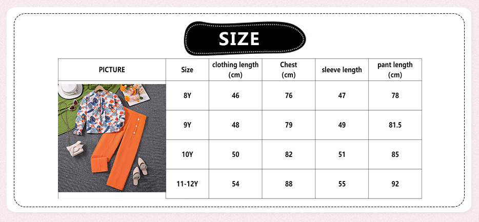 Girls Printed Long-sleeved Top And Pants Set For Kids_voghion.com
