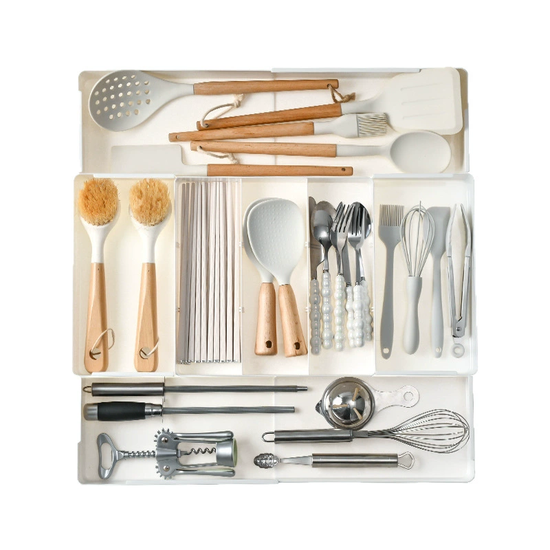 Adjustable storage box for boxes, kitchenware, telescopic chopsticks