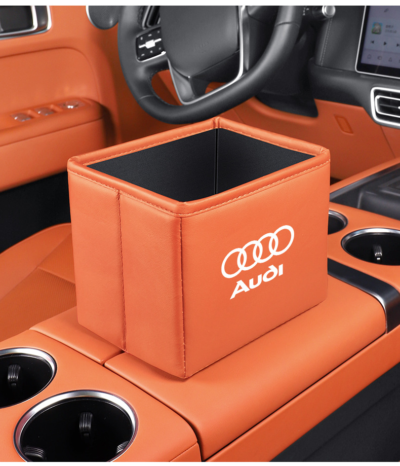 Suitable for Audi A6L/A4L/Q5L/A7/Q3/A3 Car Storage Box Foldable Trash Can Storage Box