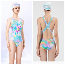 英发泳衣女士专业竞速比赛三角连体泳装2025新款抗氯游泳衣