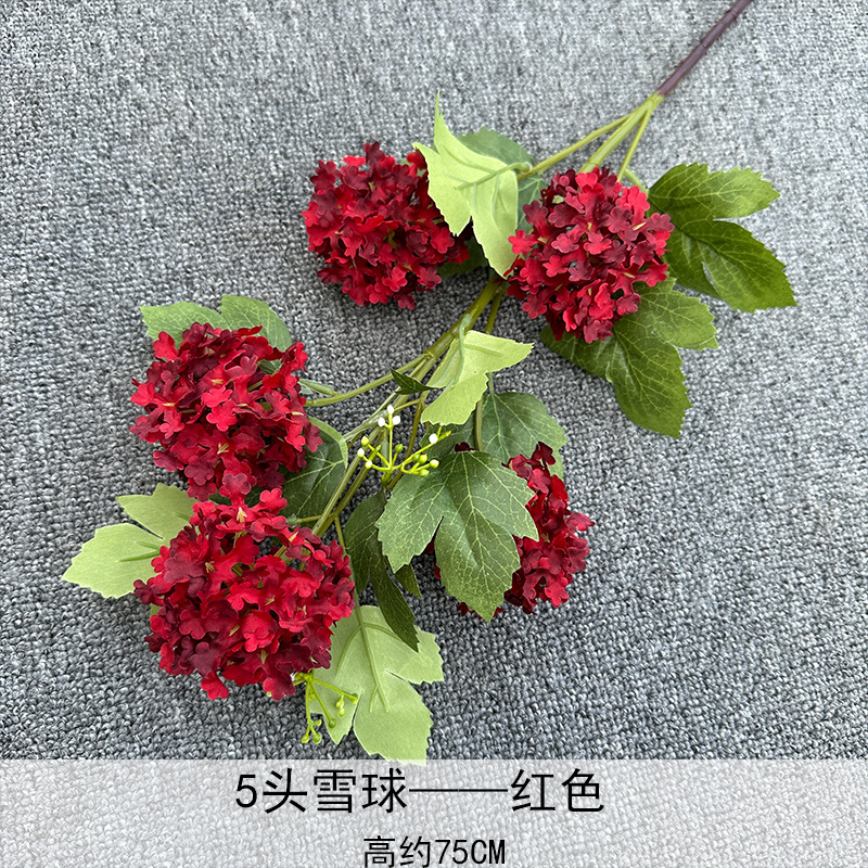 5 bolas de nieve, rojas