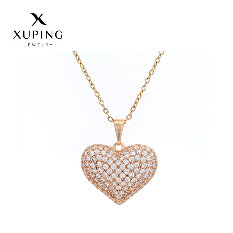 Xuping nueva aleación de cobre galvanizado colgante de amor estilo europeo y americano colgante de joyas artificiales blancas