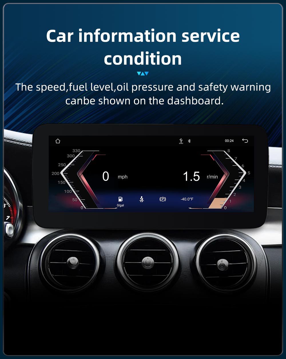 Suitable for Mercedes-Benz C-Class W205 S205 X253 Car Central Control Large-Screen Navigation All-In-One Player