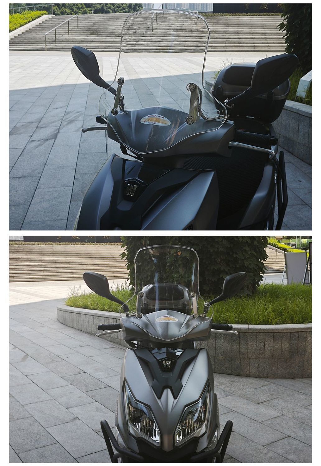 Suitable for New Dazhou Honda Split Blade/Split Road RX125 motorcycle, PC front windshield glass for modification
