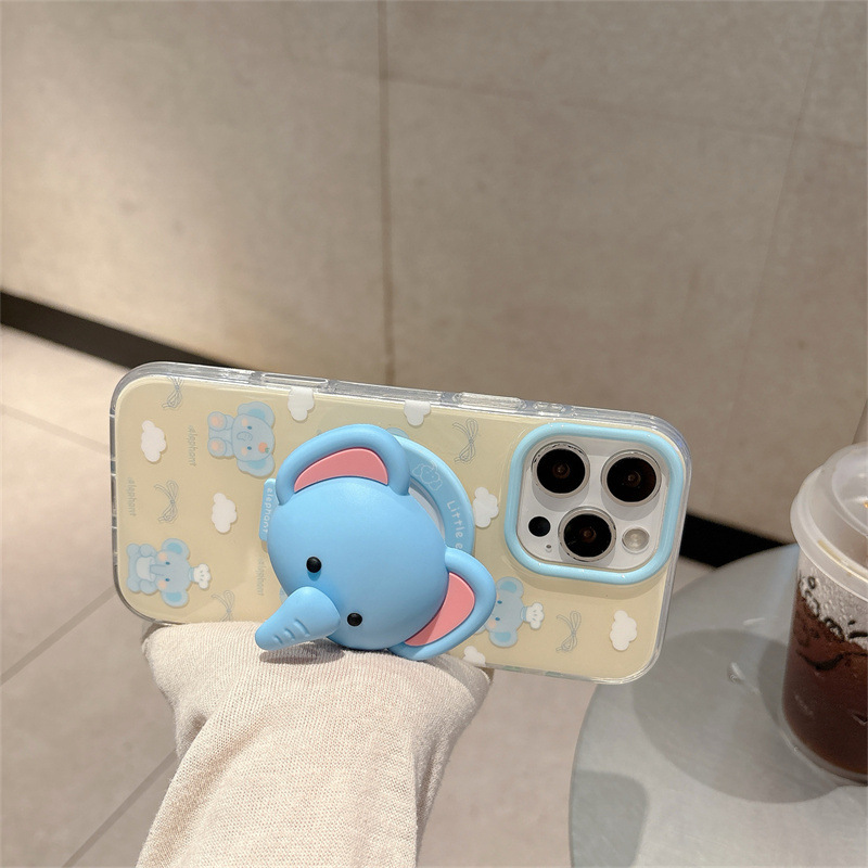 奶黄底云朵厨师大象磁吸适用iPhone17苹果16ProMax手机壳15少女心|undefined