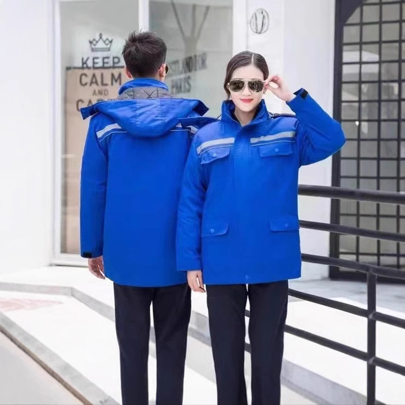 冬季劳保棉衣可拆卸内胆反光条防寒保暖加厚耐穿物流工厂劳保棉服|undefined