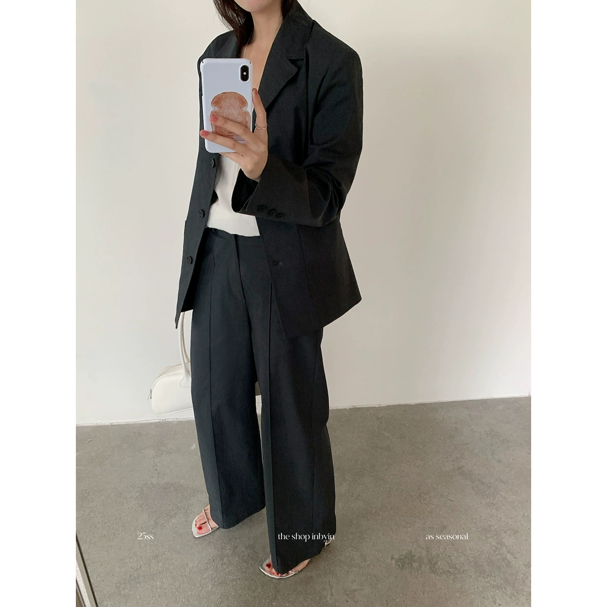 Yi En Ou inbyin стей тонкая высокая талия прямые брюки женские 2025 новые повседневные брюки дикие брюки женские