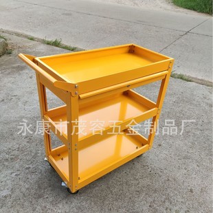 Factory Direct Sales Mobile Auto Repair Hand-Pushed Three-Layer Tool Cart. the Workshop Three-Layer and Four-Layer Customizable Hardware Tool Cart