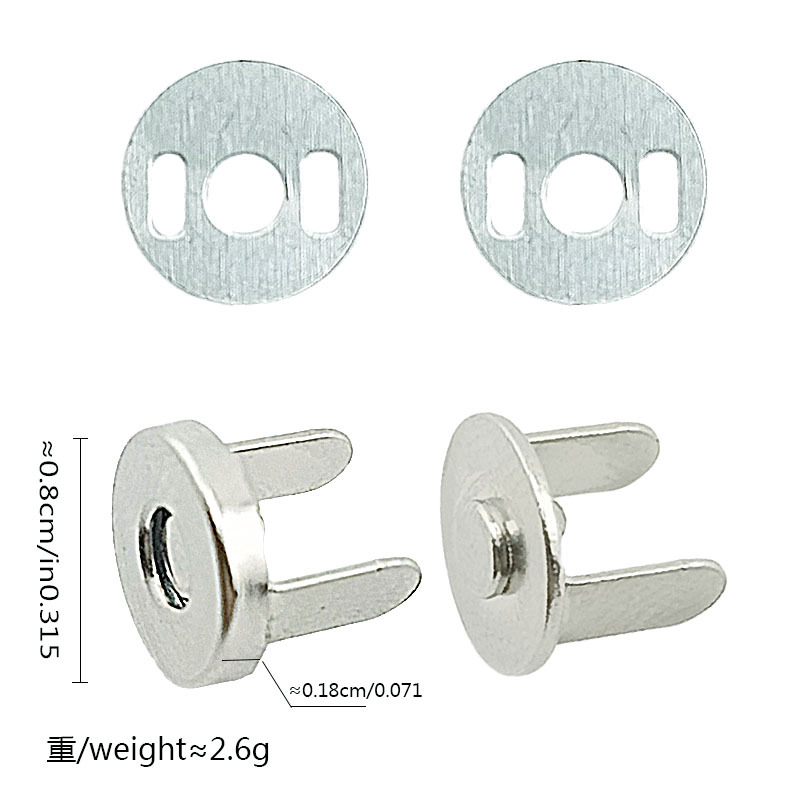 Hebilla magnética de hierro, diseño cosido invisible, tipo madre-hijo, 100 unidades, venta directa de fábrica