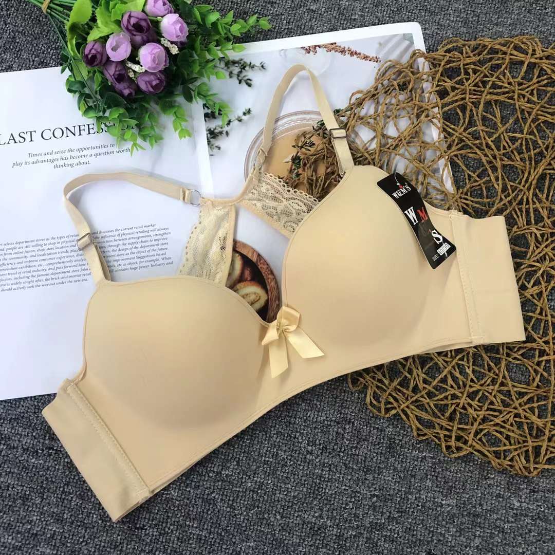 Filipina brillante hebilla frontal ropa interior sin costuras medio grueso de alta calidad se reunieron multi-color multi-tamaño sujetador inalámbrico al por mayor