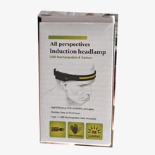 露营泛光头戴灯USB充电电量显示矿灯强光三档红光钓鱼徒步头灯