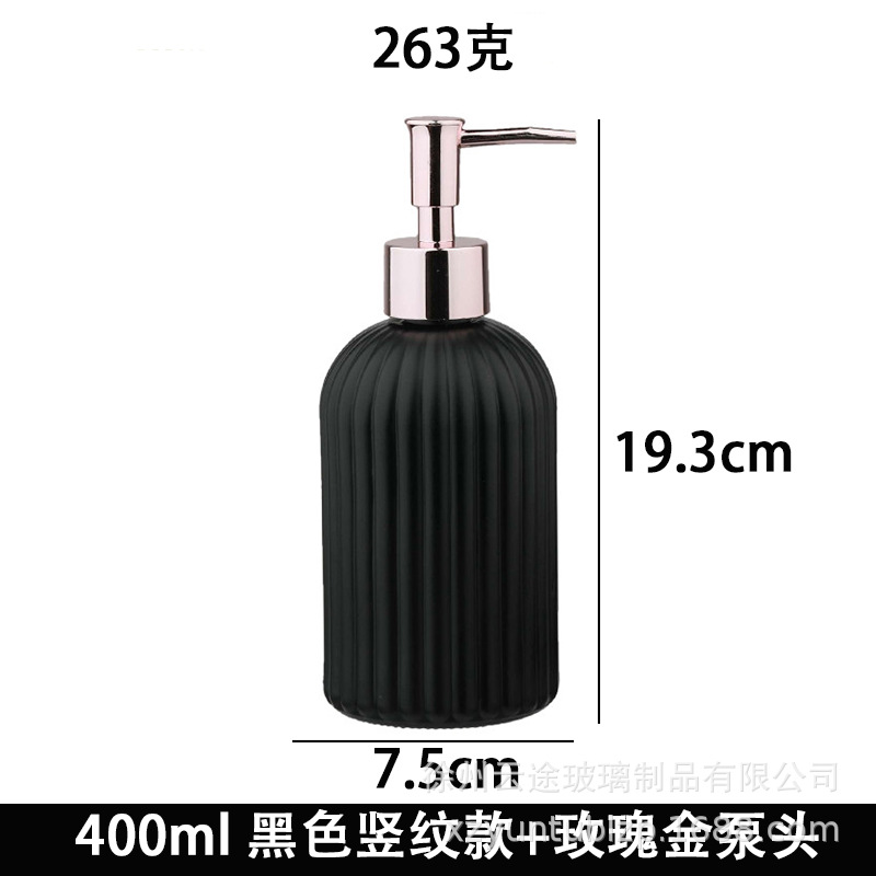 Dispensador de Jabón Líquido de Vidrio a Presión para Baño image 43