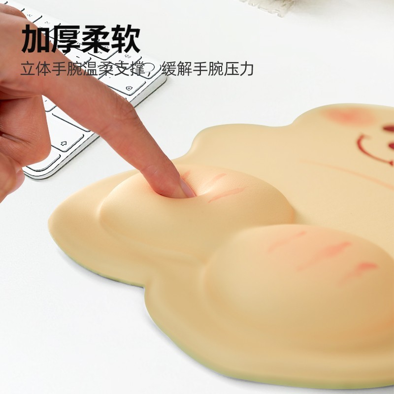 新しいクママウスパッドかわいい女の子リストパッドデスクパッドポータブルコンピュータオフィスデスク滑り止めリストパッド|undefined