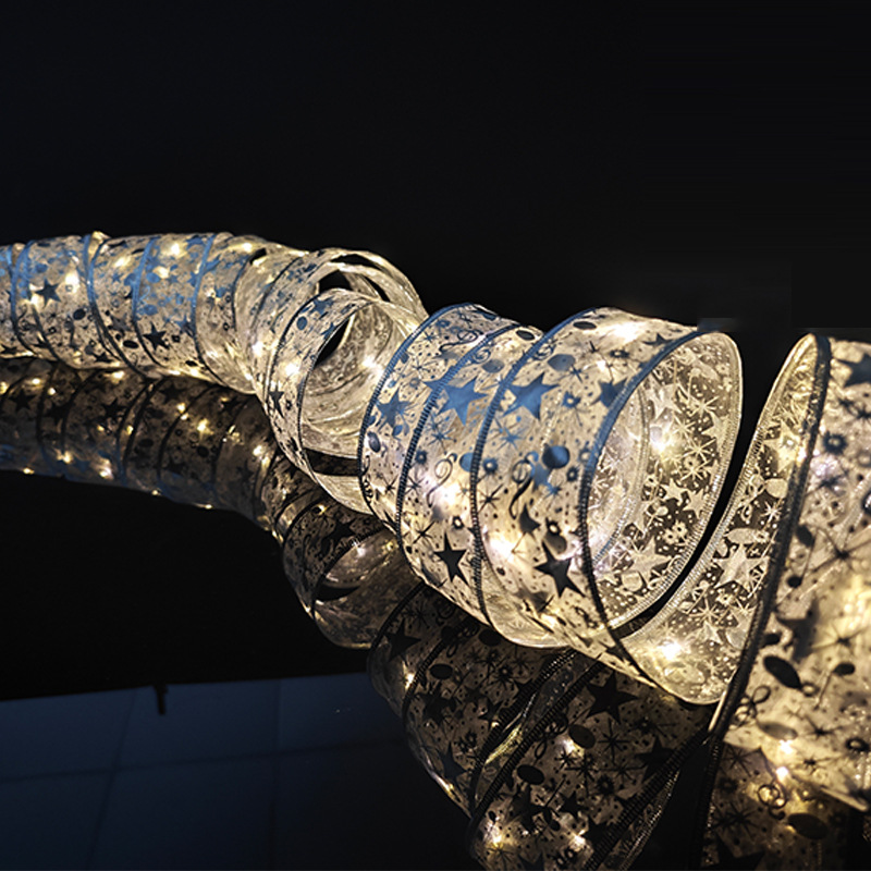 LED de navidad cinta luminosa arco cortina de luz de colores cadena de luz sala de vacaciones de navidad estrella luz decorativa