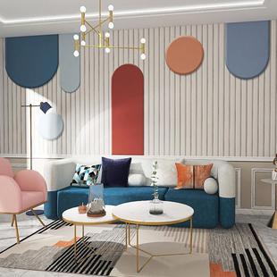 3d Nordic style artistic abstract geometric background wallpaper light luxury living room sofa bedroom wall cloth Morandi color wallpaper