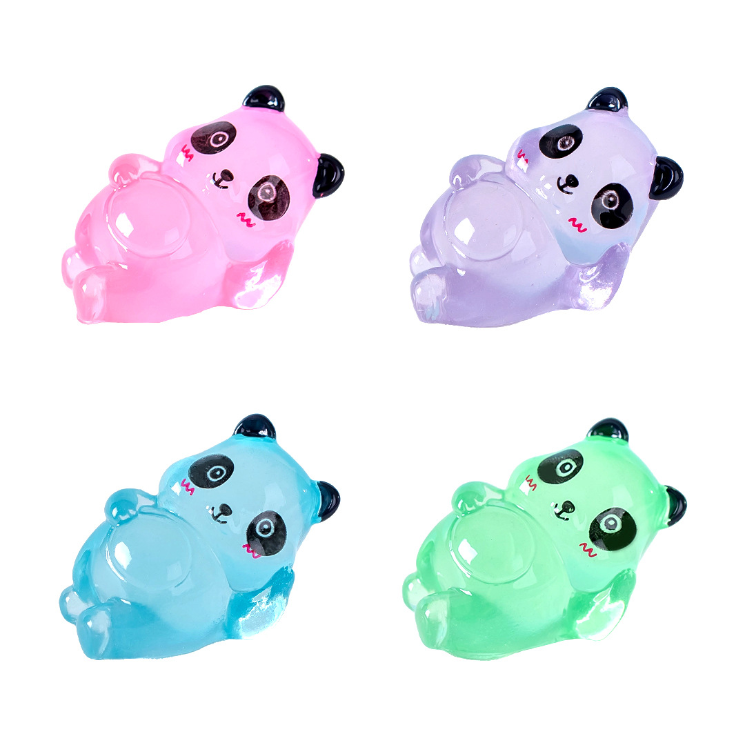 Gấu trúc phát sáng, resin tiểu cảnh mini để bàn, trang trí xe hơi dễ thương (z-CJ-970)