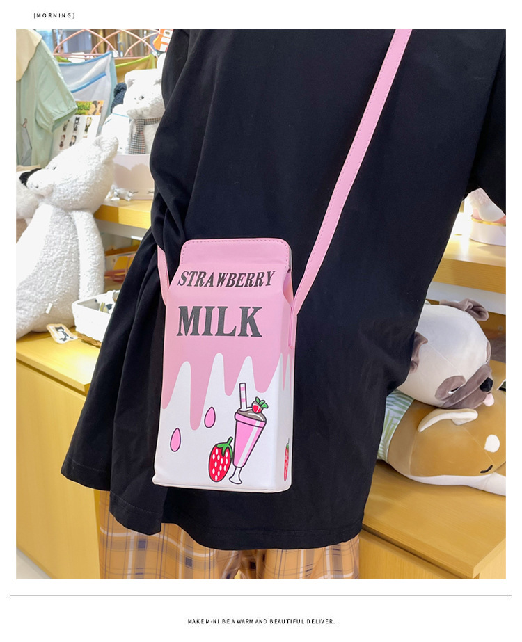 Small Pu Leather Fruit Square Buckle Crossbody Bag display picture 14