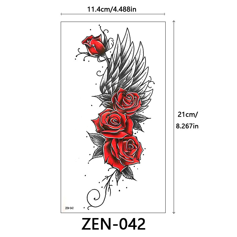 新品跨境 ZEN小全臂纹身贴半臂纹身贴动物花朵万圣节纹身贴tattoo|undefined