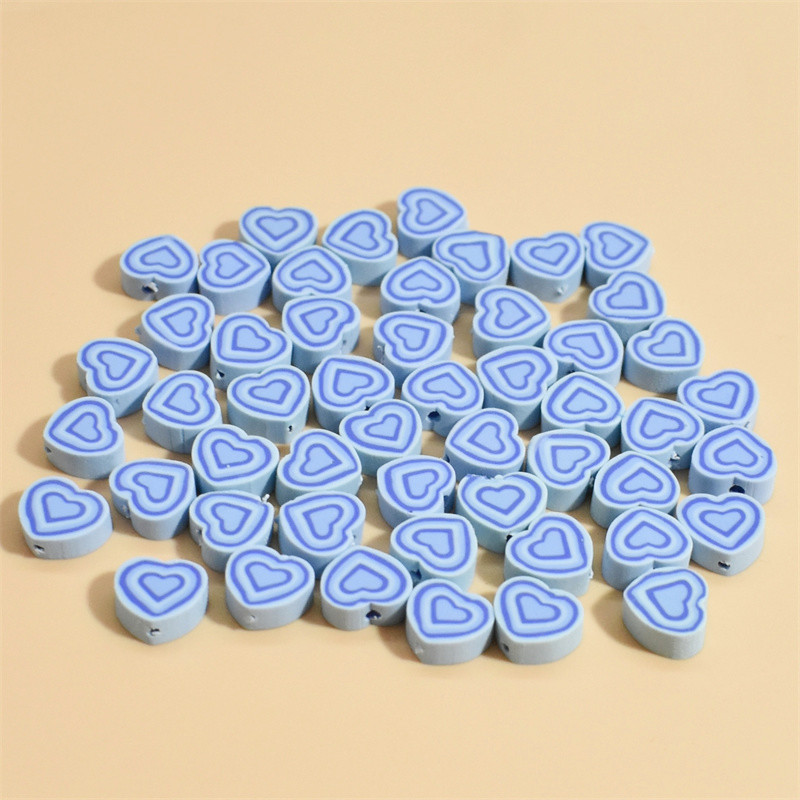 100 PCS/Package Soft Clay Heart Shape Beads display picture 2