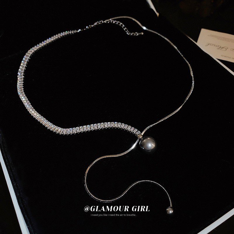 欧美跨境几何水滴高级感项链小众气质冷淡风毛衣链秋冬新款饰品女详情17