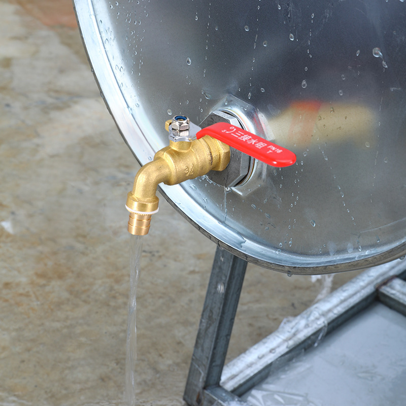 Ibc Ton barril válvula montaje 304 Acero inoxidable relleno de 2 pulgadas girar 6 grifo 3/4 latón grifo agua boquilla