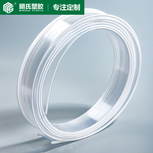 PC Transparent Plastic Profile PC Plastic Extrusion Stripesd Profile PC Roll Transparent Lampshade Profile Manufacturer Processing
