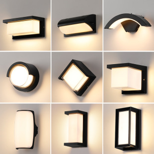 External Waterproof Wall Lamp Exterior Wall Villa Courtyard Indoor and Outdoor Balcony Modern Simple Outdoor Corridor Hallway Led Light