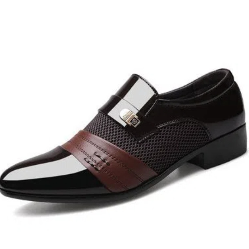 Zapatos de hombre Primavera y otoño nuevos zapatos de cuero zapatos formales de negocios de los hombres zapatos casuales británicos de los hombres zapatos de boda a juego transpirable suave